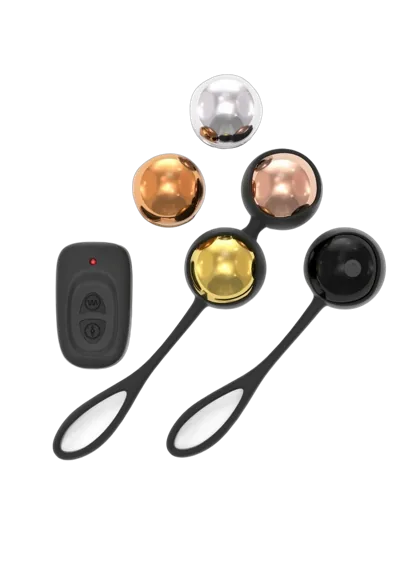 Набір вагінальних кульок Dorcel Training Balls, діам. 3,4 см, вага 20-117гр, є вібрація, пульт ДК
