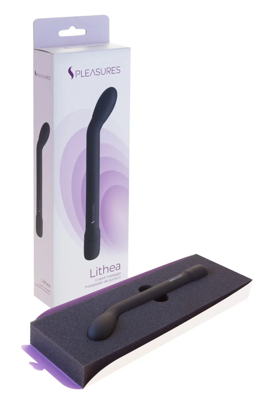 Тонкий вибратор для точки G S Pleasures Lithea Black, 7 режимов