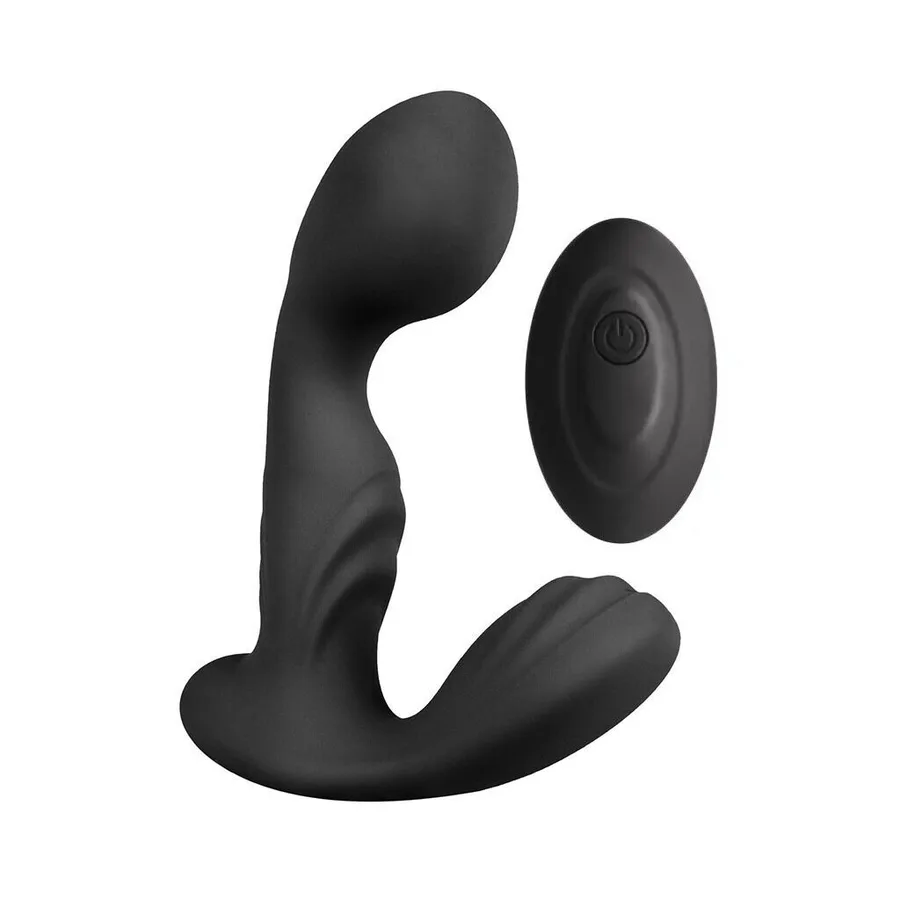 Вибромассажер простаты S Pleasures Premium FUZZY, черный, с рельефом, 10 режимов вибрации