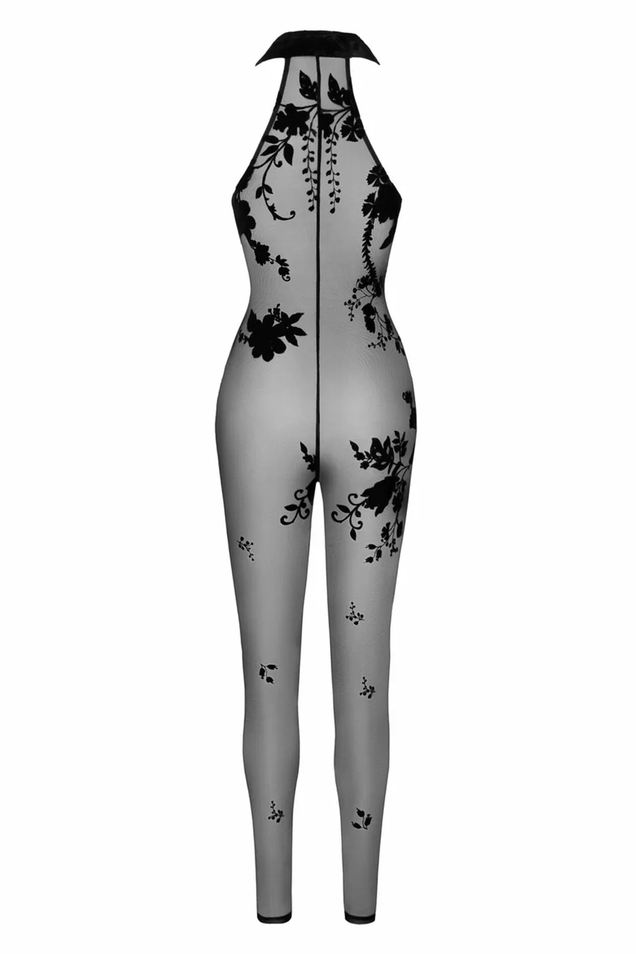 Бодістокінг Noir Handmade F315 Ego, XL, black, прозорий, верх халтер, блискавка на все тіло