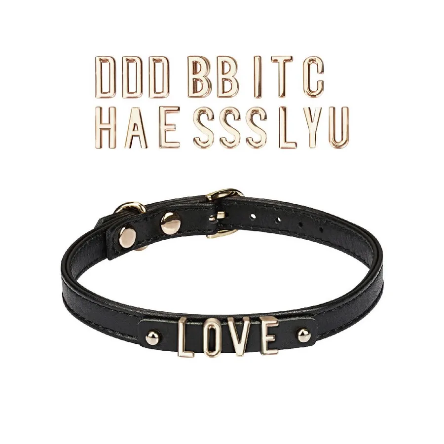 Чокер Liebe Seele DIY Choker with 21 Removable Letters, съемные буквы, 21 буква в комплекте