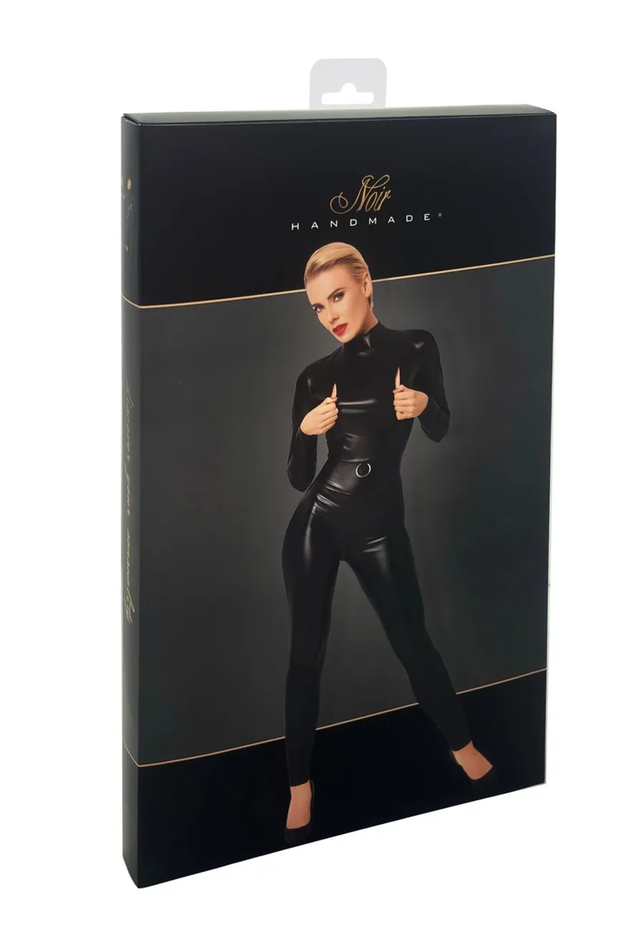 Комбинезон Noir Handmade F319 Caged, M, под латекс, длинный рукав, с доступом, кольцо на поясе