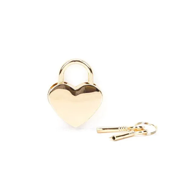 Замочок-сердечко Liebe Seele Heart Shape Padlock Gold (2 шт), універсальний