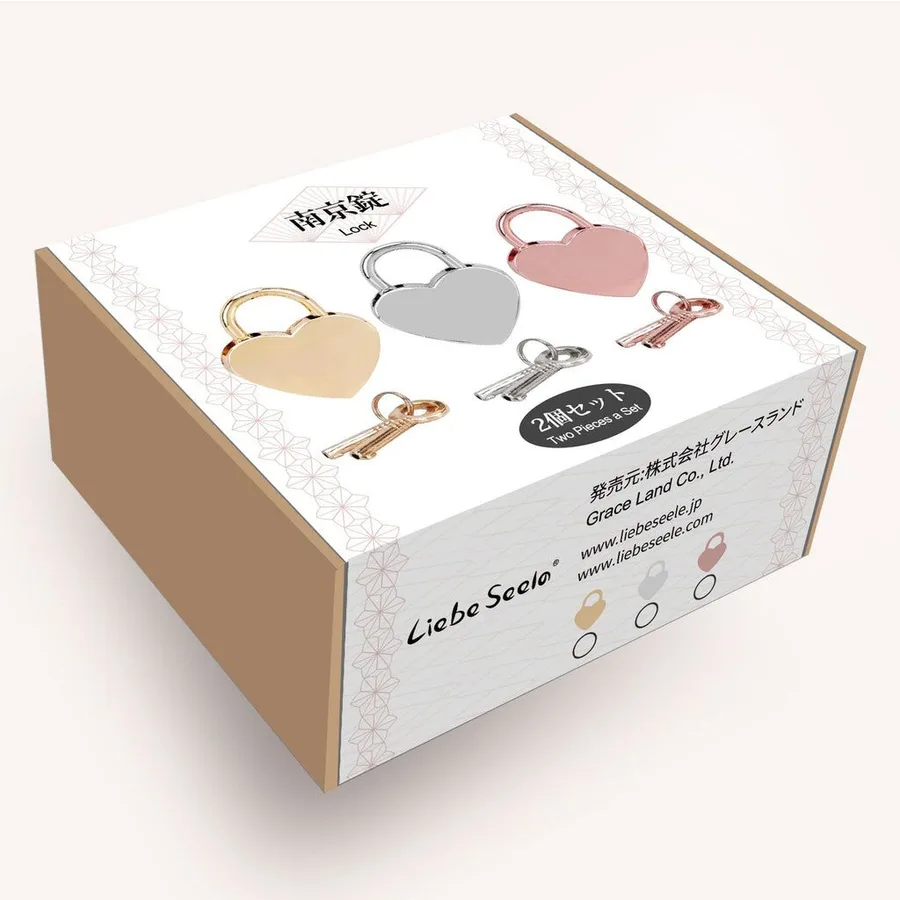 Замочек-сердечко Liebe Seele Heart Shape Padlock Silver (2 шт), универсальный