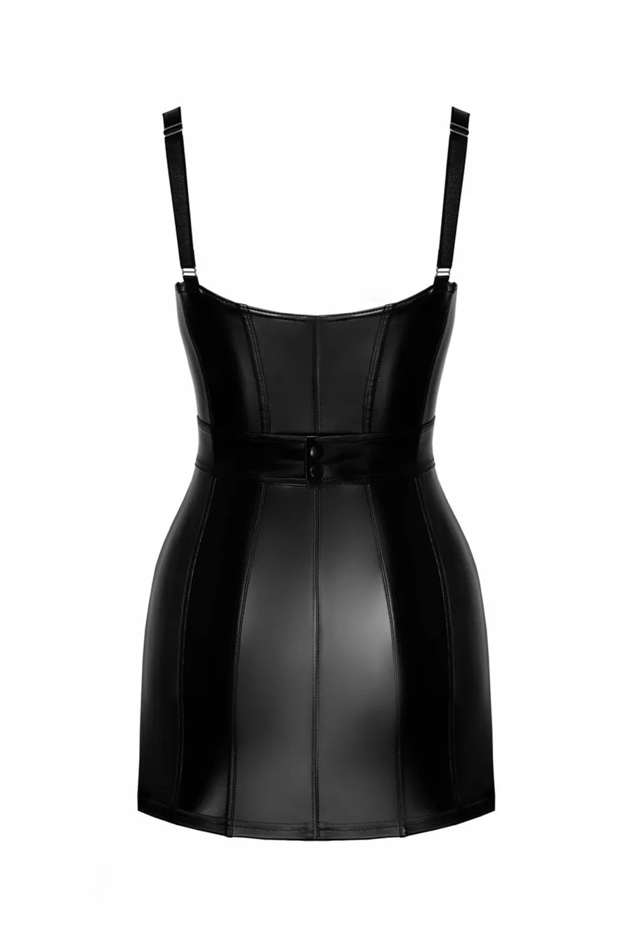 Сукня Noir Handmade F320 Starlet, L, під латекс, міні, блискавка по всій довжині, кільце на поясі