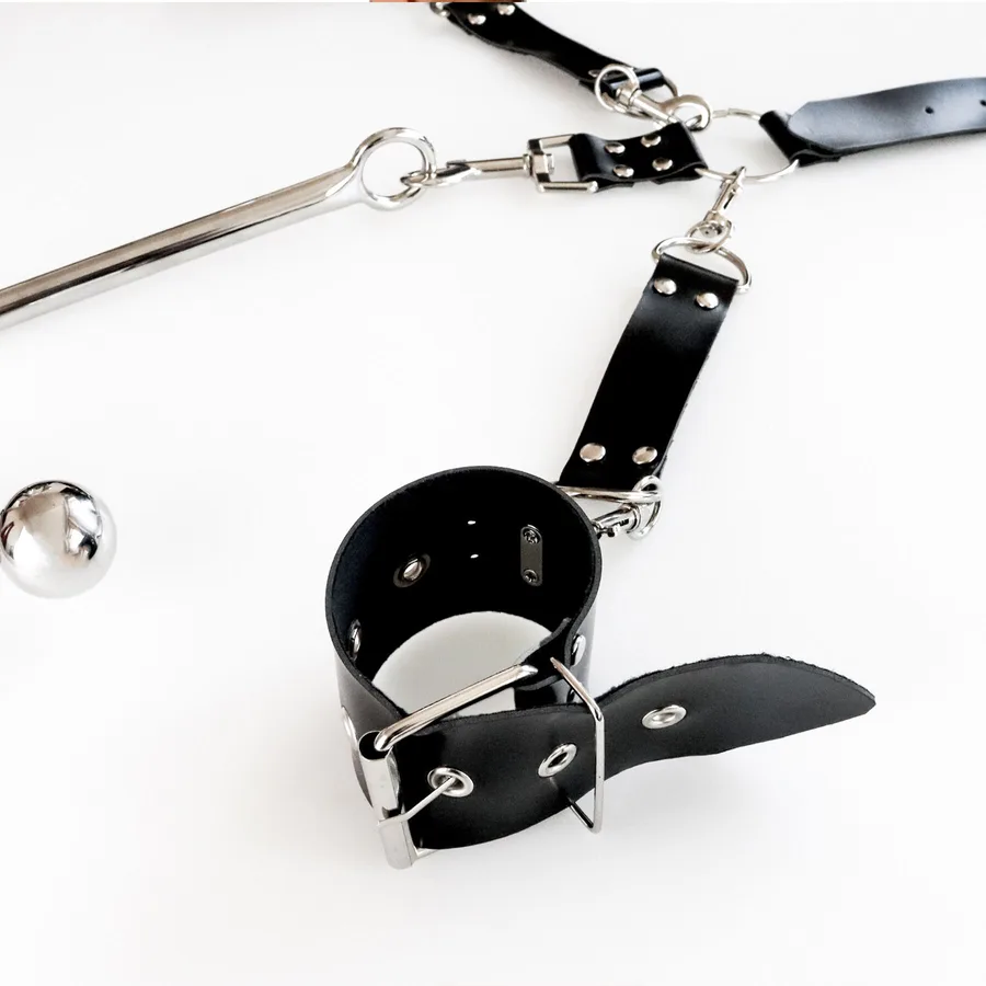 Бондажний набір з металевим анальним гаком Art of Sex Beatrice Bondage set with anal hook № 1