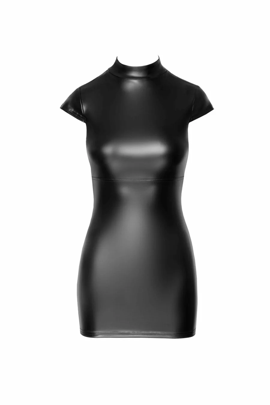 Платье Noir Handmade F309 Fantasy, XXL, black, мини, под латекс, короткий рукав, шнуровка сзади