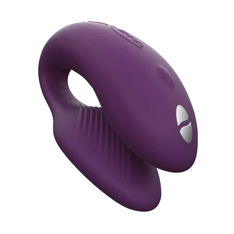Смарт-вібратор для пар We-Vibe Chorus Purple, сенсорне керування вібраціями стисненням пульта	