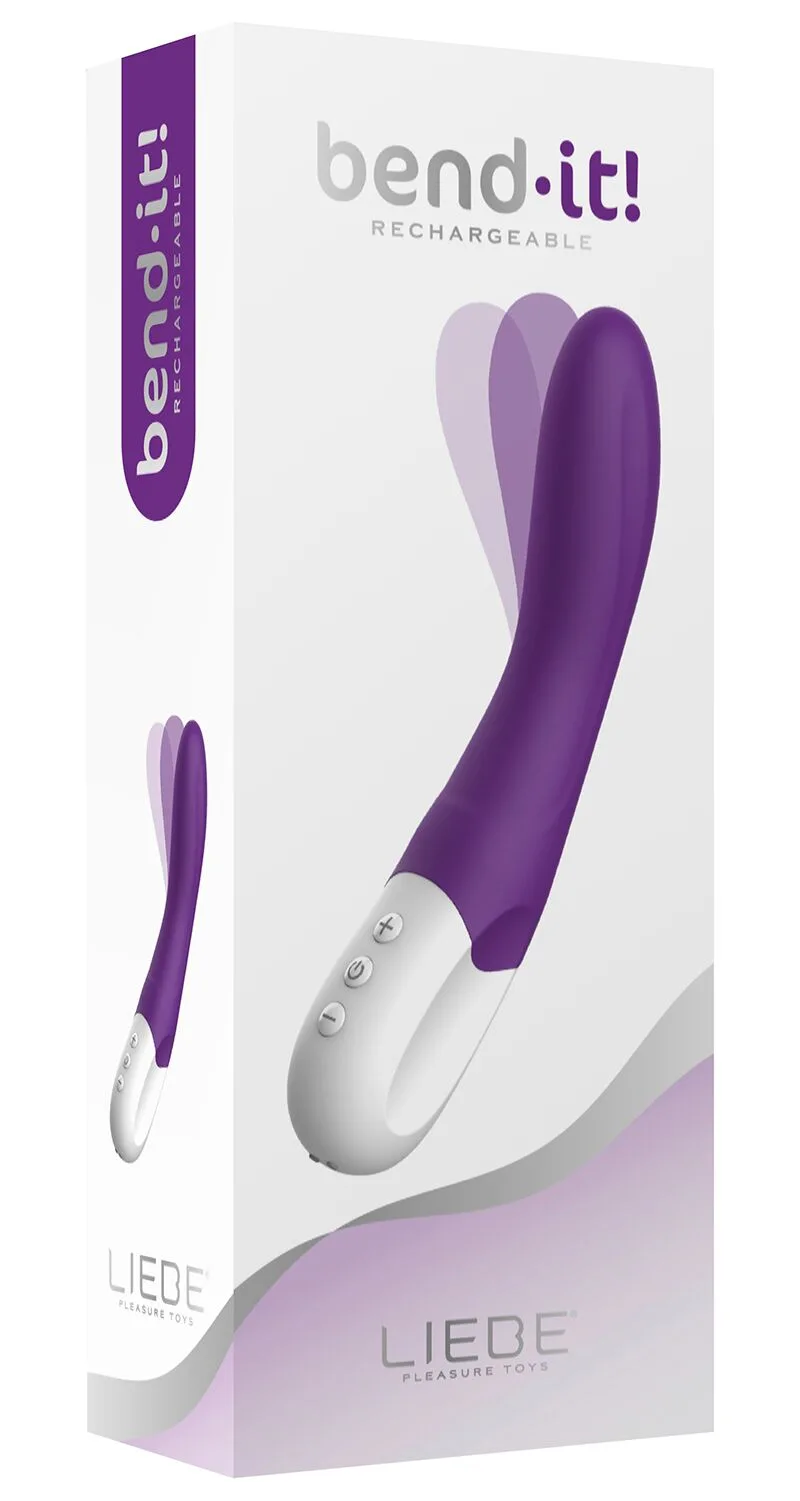 Вибратор точки G Liebe Bend It Rechargeable Purple, 10 режимов, очень мощный, гибкий ствол
