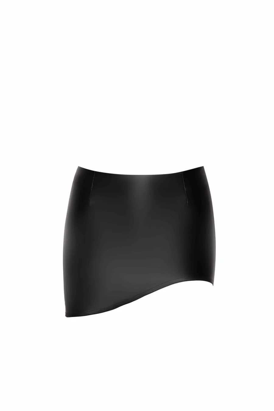 Спідниця Noir Handmade F305 Legacy, XXL, black, міні, під латекс, асиметричний крій