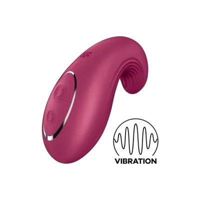 Вібратор Satisfyer Dipping Delight Berry, 2 мотори, гнучкий кінчик