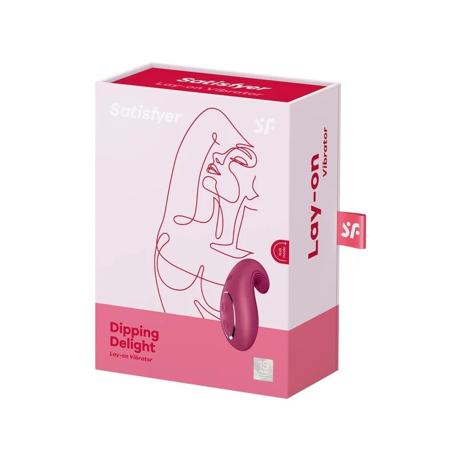 Вібратор Satisfyer Dipping Delight Berry, 2 мотори, гнучкий кінчик