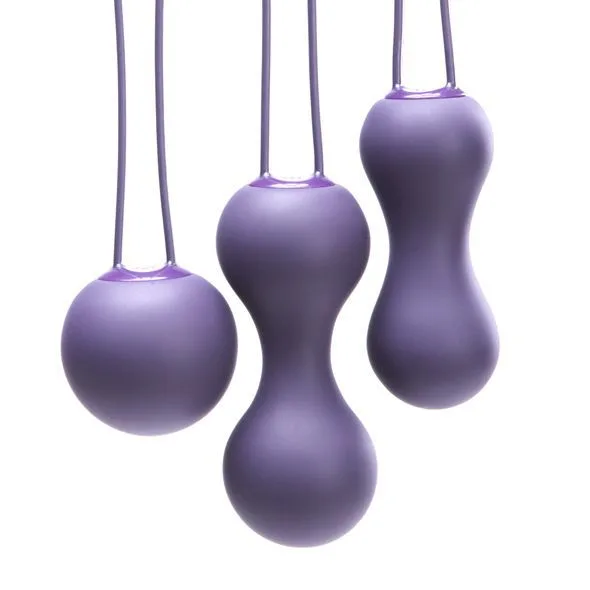 Набор вагинальных шариков Je Joue - Ami Purple, диаметр 3,8-3,3-2,7см, вес 54-71-100гр + подарок косметичка