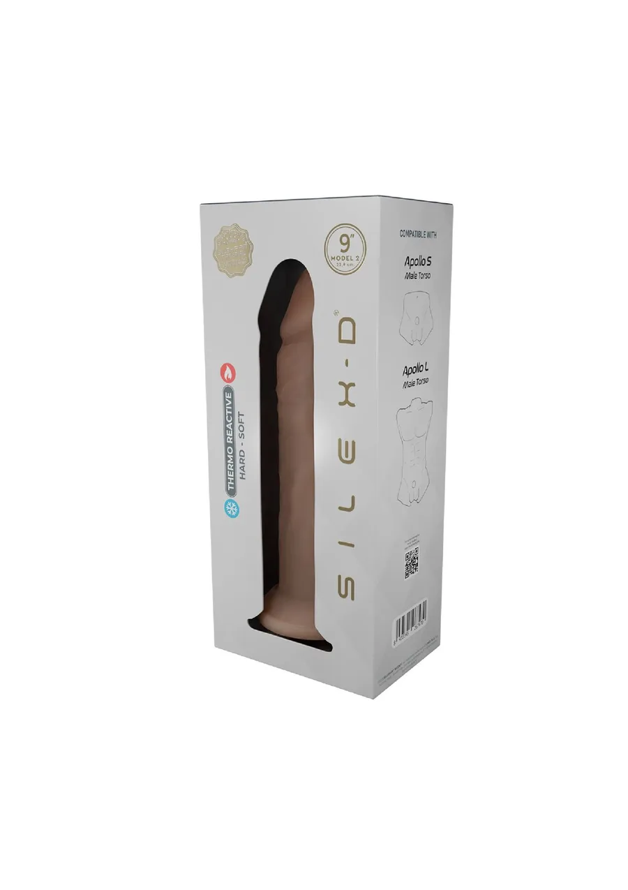 Фалоімітатор SilexD Flesh (MODEL 2 size 9in) Liquid Silicone, підходить для торса Apollo S і L