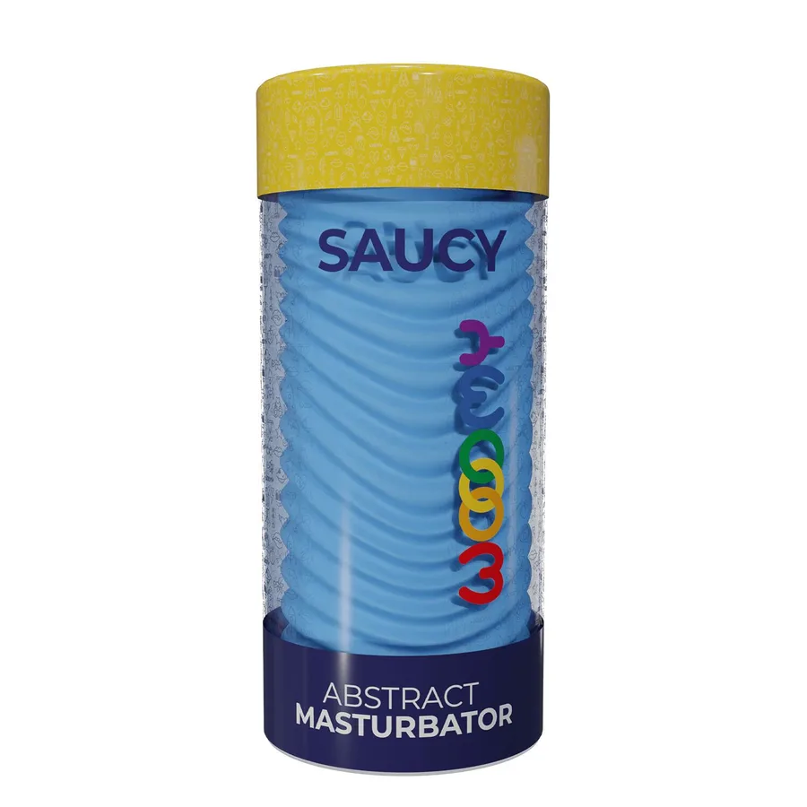 Мастурбатор Wooomy Saucy Abstract Masturbator, сквозной, двусторонний