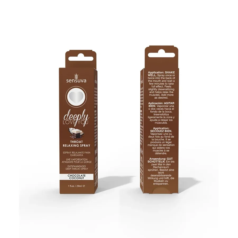 Спрей для мінету Sensuva Deeply Love You Chocolate Coconut (29 мл), для глубокого мінету