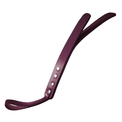 Паддл двошаровий Feral Feelings Leather Mini Paddle Burgundy, натуральна шкіра