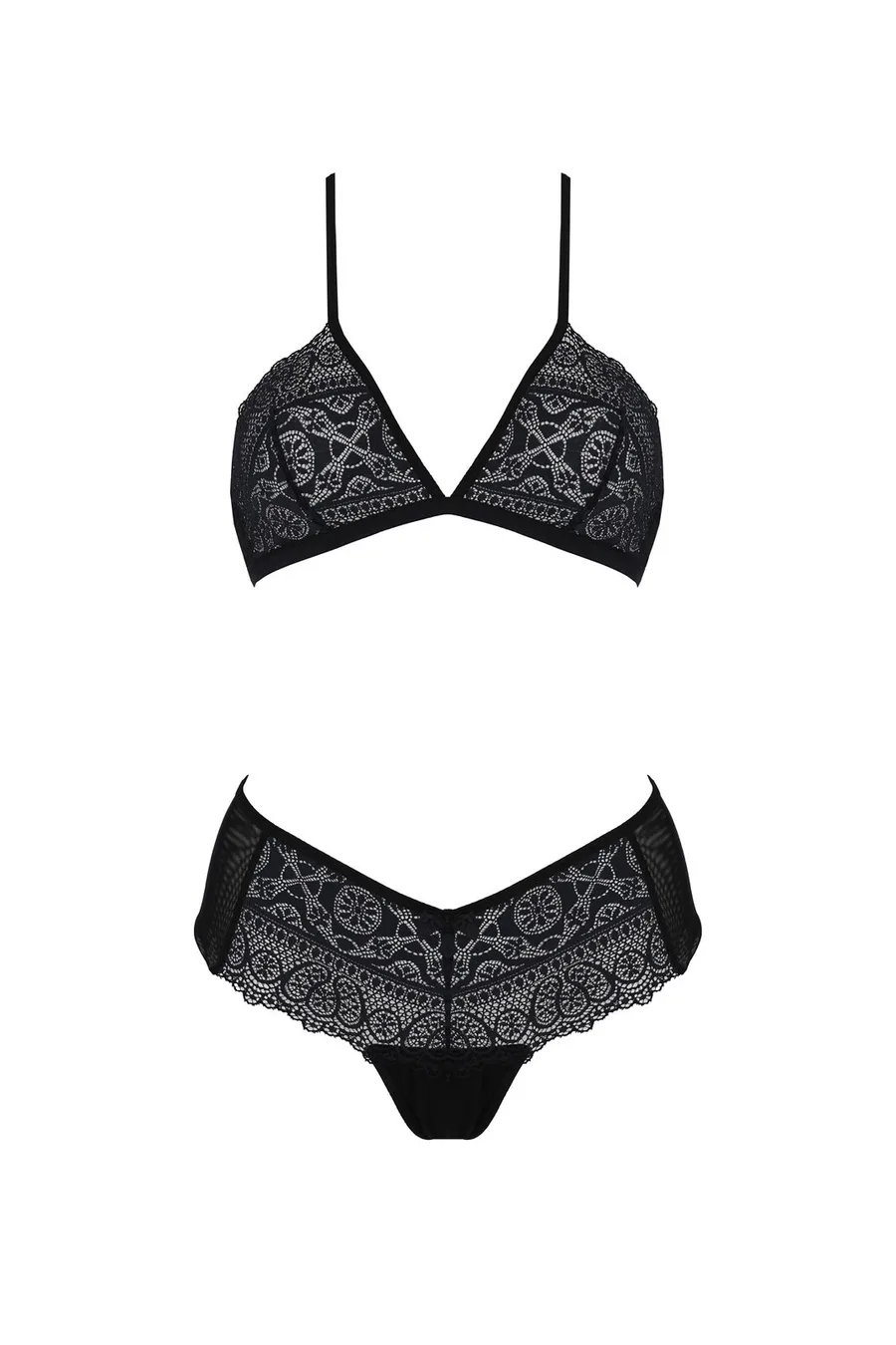 Комплект Passion KERRIA BIKINI black, L/XL, бралетт и трусики-бикини