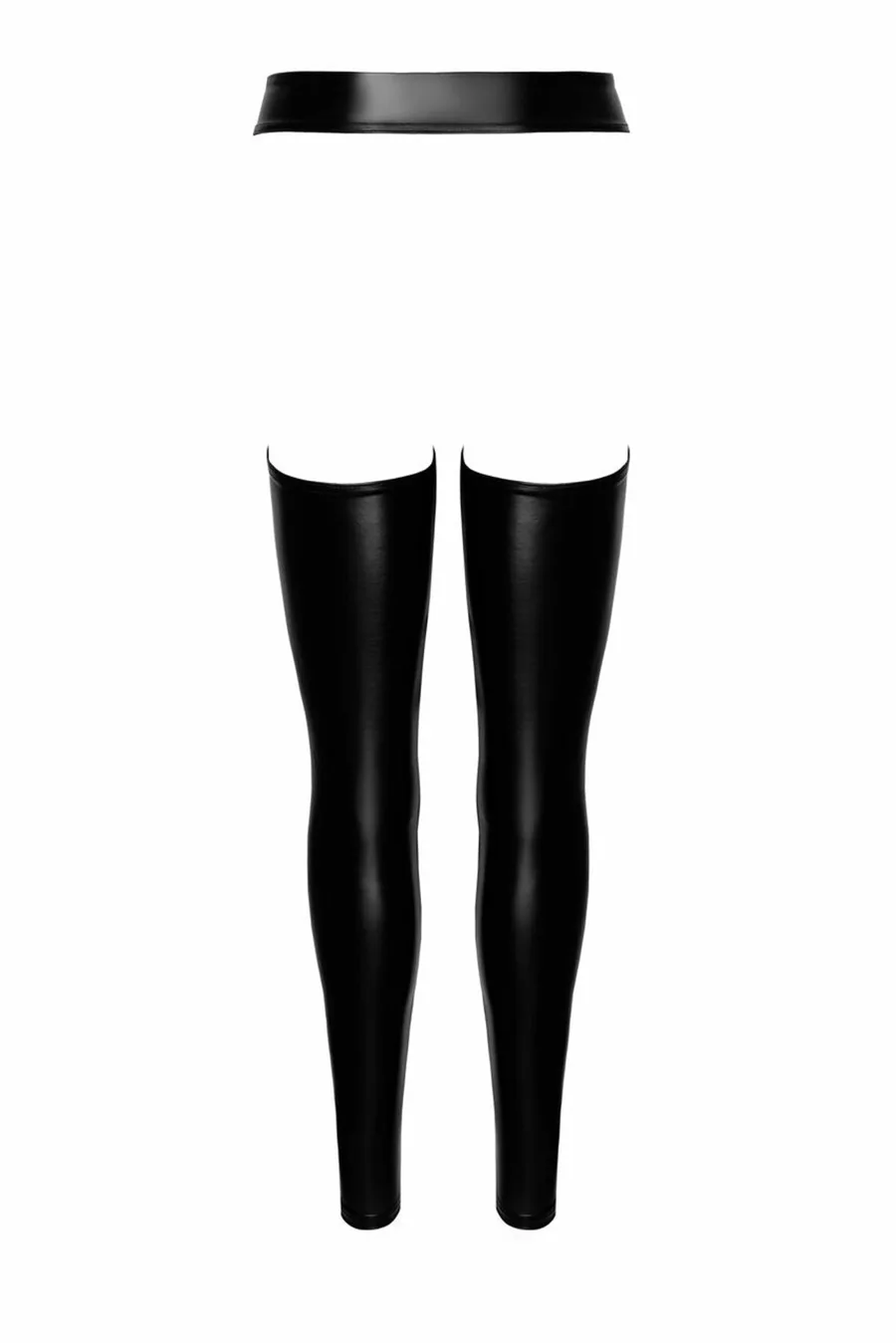 Леггинсы Noir Handmade F323 Rebel, L, black, под латекс, с открытыми бедрами и ягодицами