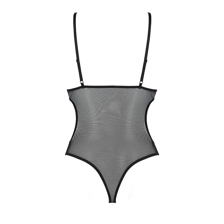 Боди с ажурным лифом Passion CHRISTA BODY L/XL, black
