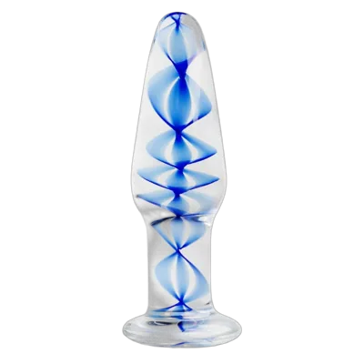 Скляна анальна пробка з внутрішньою спіраллю Gildo Glass Buttplug No. 23