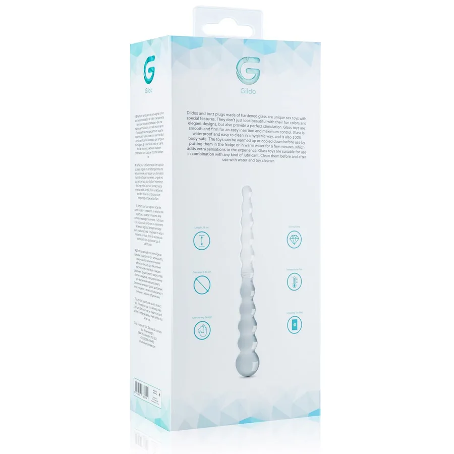 Стеклянный дилдо в виде бусин Gildo Glass Dildo No. 20