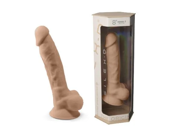 Фаллоимитатор SilexD Vetus Flesh (MODEL 1 size 8in), двухслойный, силикон+Silexpan, диаметр 4,2см