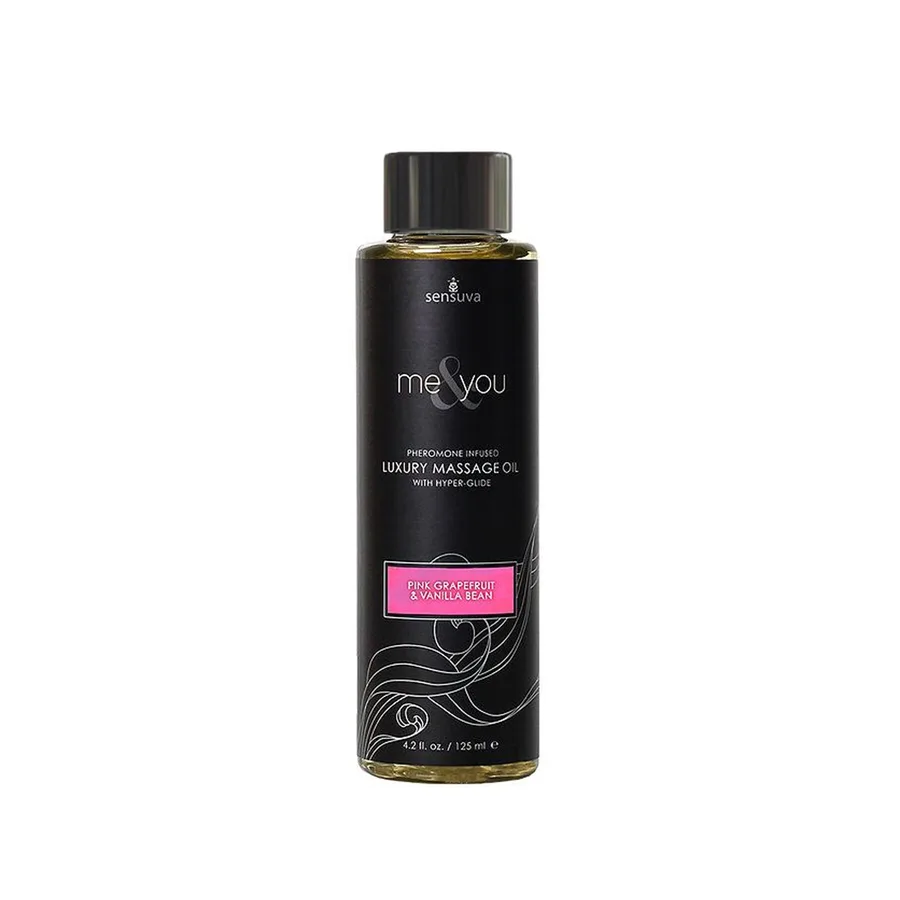 Массажное масло Sensuva - Me&You Pink Grapefruit & Vanilla Bean (125 мл) с феромонами