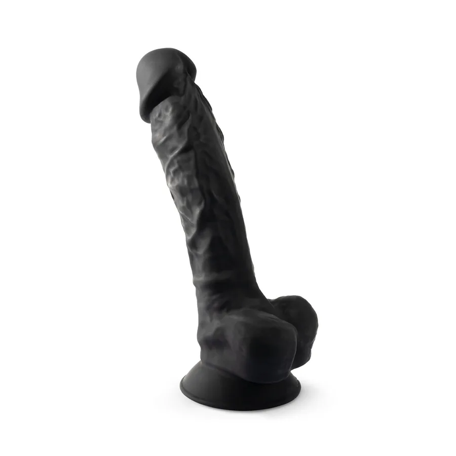 Фаллоимитатор SilexD Vetus Black (MODEL 1 size 8in), двухслойный, силикон+Silexpan, диаметр 4,2см