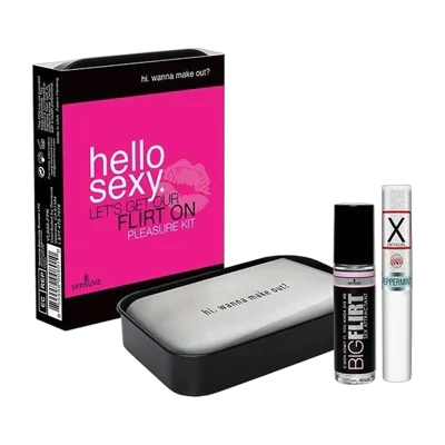 Подарунковий набір для флірту Sensuva Hello Sexy (стимулювальний бальзам для губ та феромони)
