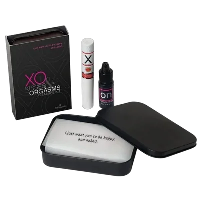 Подарунковий набір Sensuva XO Kisses & Orgasms (бальзам для губ з феромонами і рідкий вібратор)