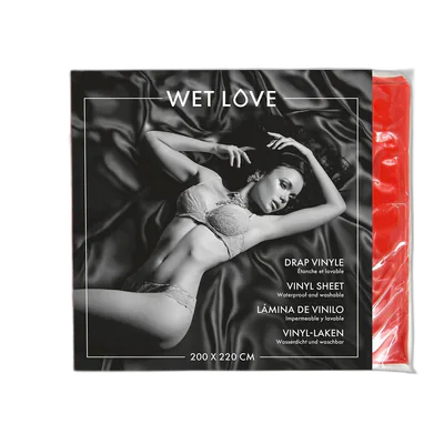 Простыня из винила Fetish Tentation Red 220x200, красная