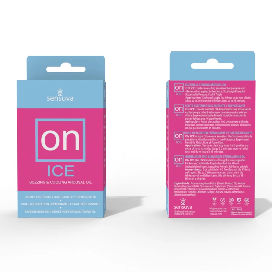 Возбуждающие капли для клитора Sensuva – ON Arousal Oil for Her Ice (5 мл) охлаждающие, до 30 минут