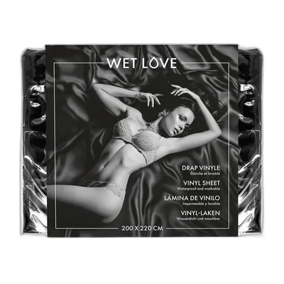 Простыня из винила Fetish Tentation Black 220x200, черная