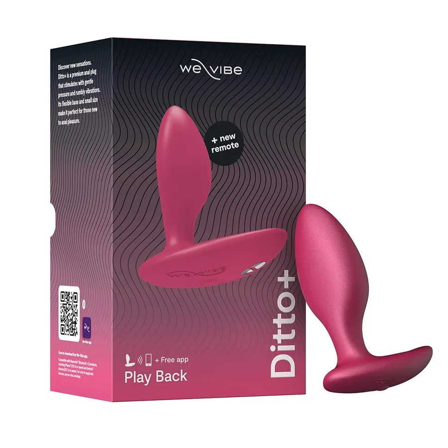 Анальна смарт-вібропробка We-Vibe Ditto+ Cosmic Pink, 10 режимів, пульт ДК