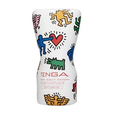 Мастурбатор Tenga Keith Haring Soft Case Cup (м’яка подушечка) стисний