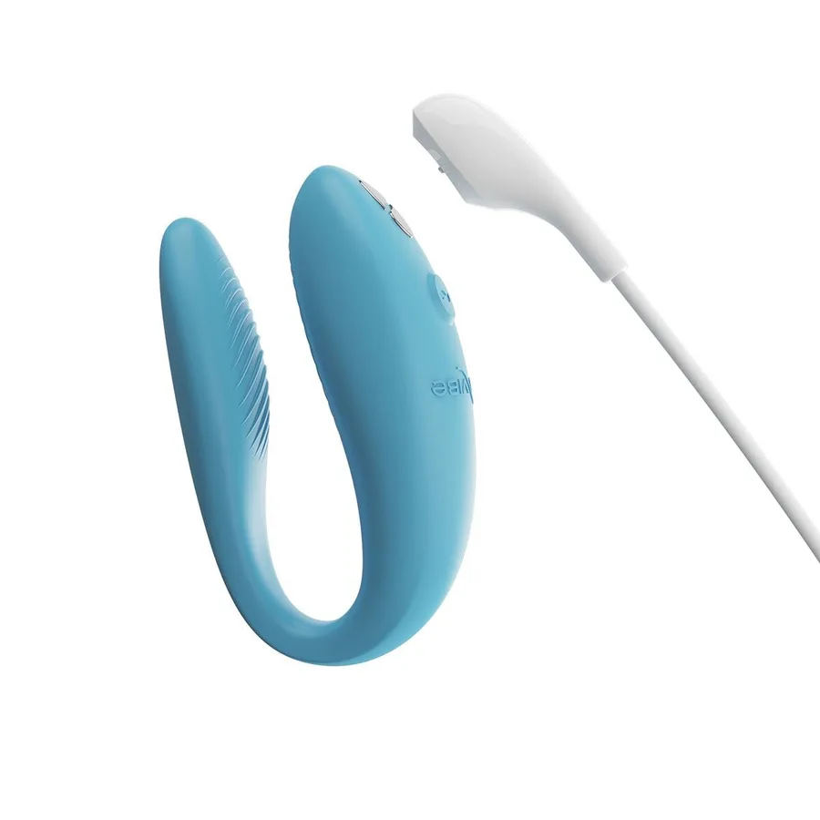 Смарт-вибратор для пар We-Vibe Sync GO Turquoise, тревел-кейс