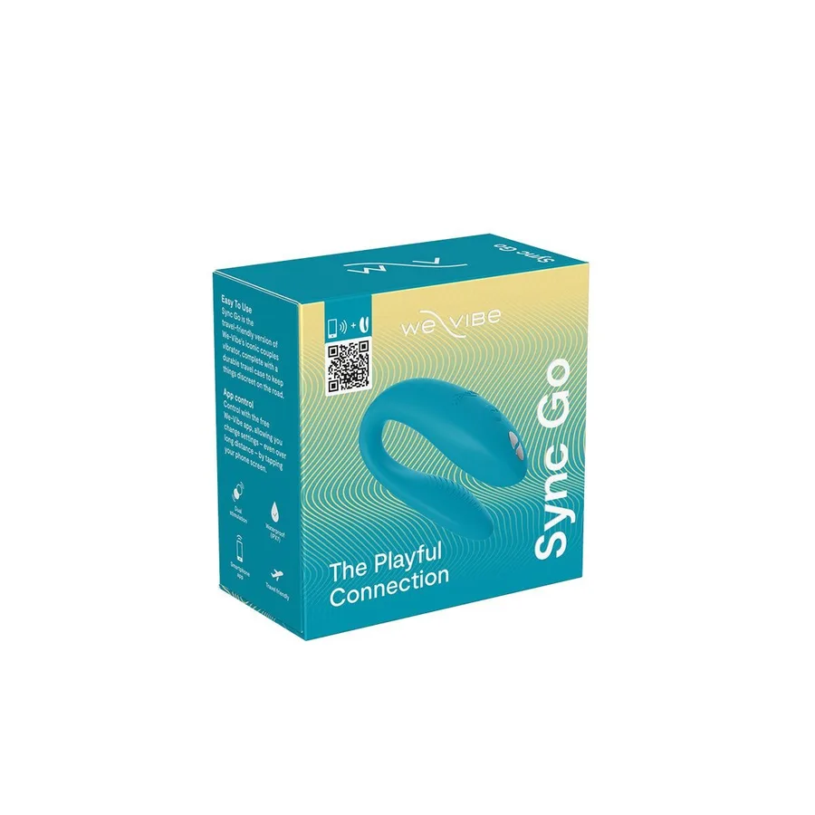 Смарт-вибратор для пар We-Vibe Sync GO Turquoise, тревел-кейс