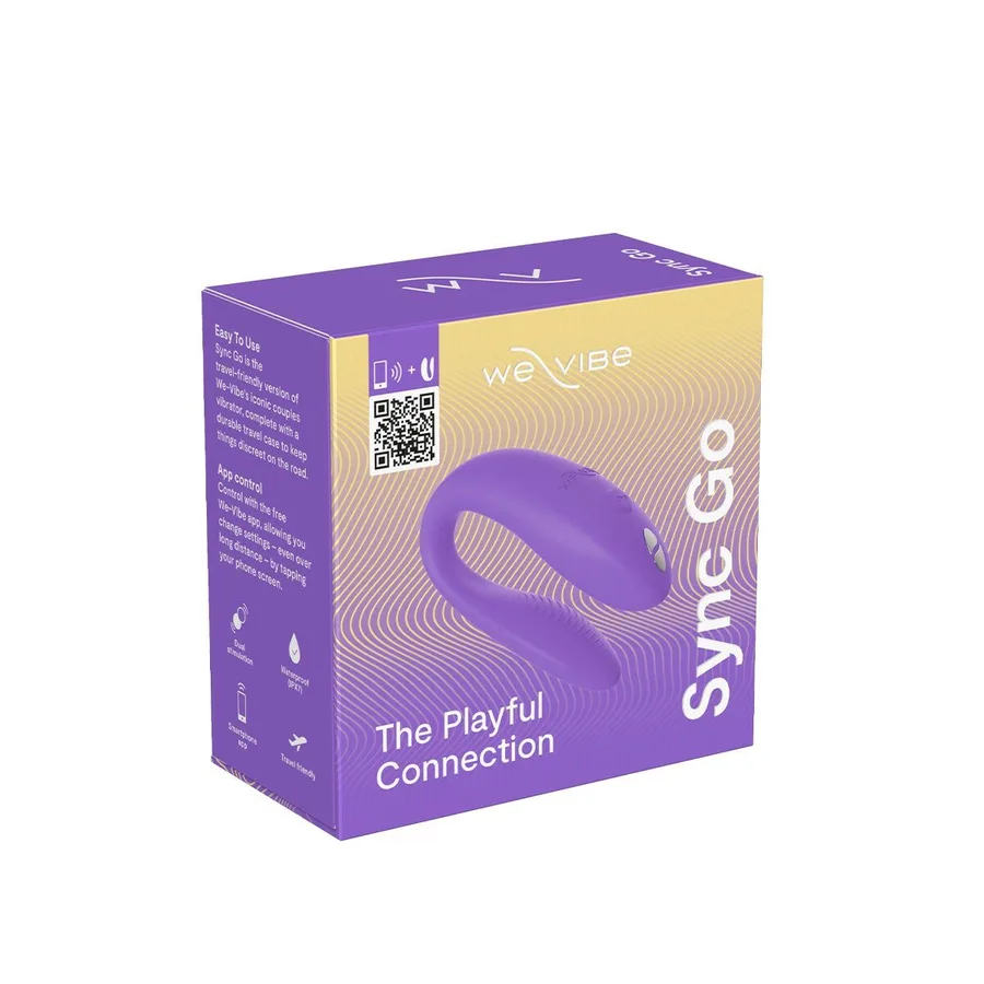 Смарт-вибратор для пар We-Vibe Sync GO Light Purple, тревел-кейс