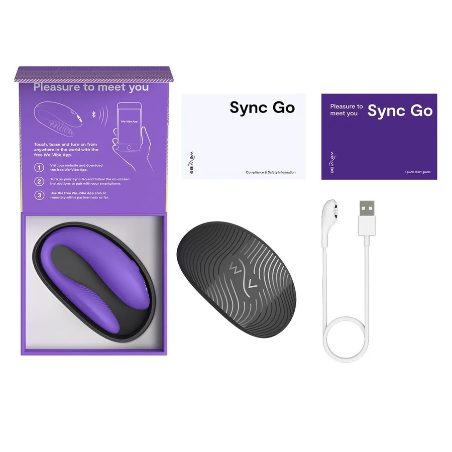 Смарт-вибратор для пар We-Vibe Sync GO Light Purple, тревел-кейс