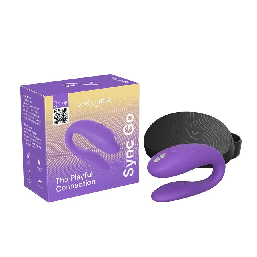 Смарт-вибратор для пар We-Vibe Sync GO Light Purple, тревел-кейс