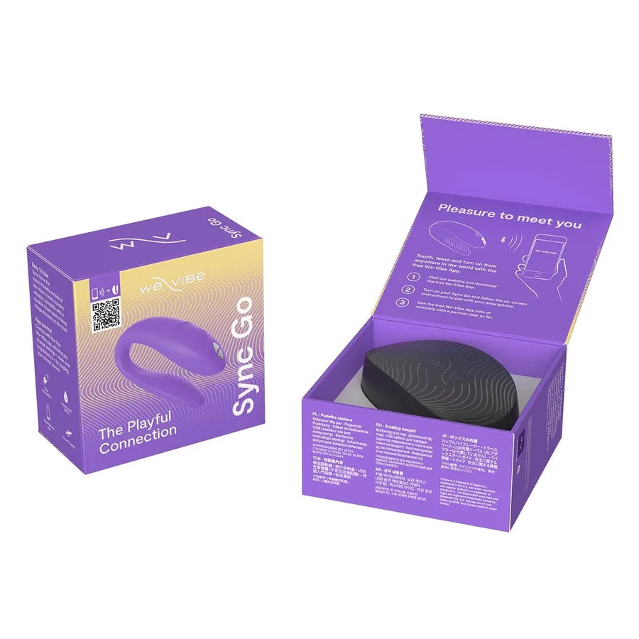 Смарт-вибратор для пар We-Vibe Sync GO Light Purple, тревел-кейс