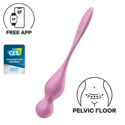 Вагинальные смарт-шарики с вибрацией Satisfyer Love Birds 1 Connect App Pink, 78 г