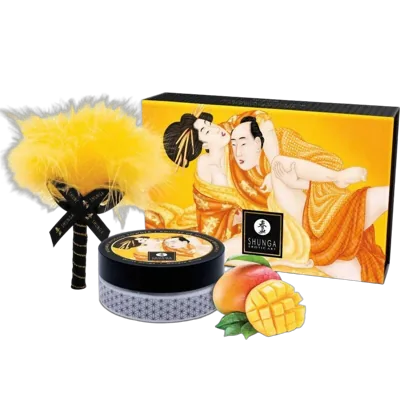 Смачна пудра для оральних пестощів Shunga Body Powder Luscious Mango, 75 г, аромат манго