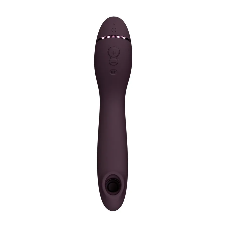 Вакуумный стимулятор для точки G и клитора с вибрацией Womanizer OG Aubergine, 12 уровней, 3 режима