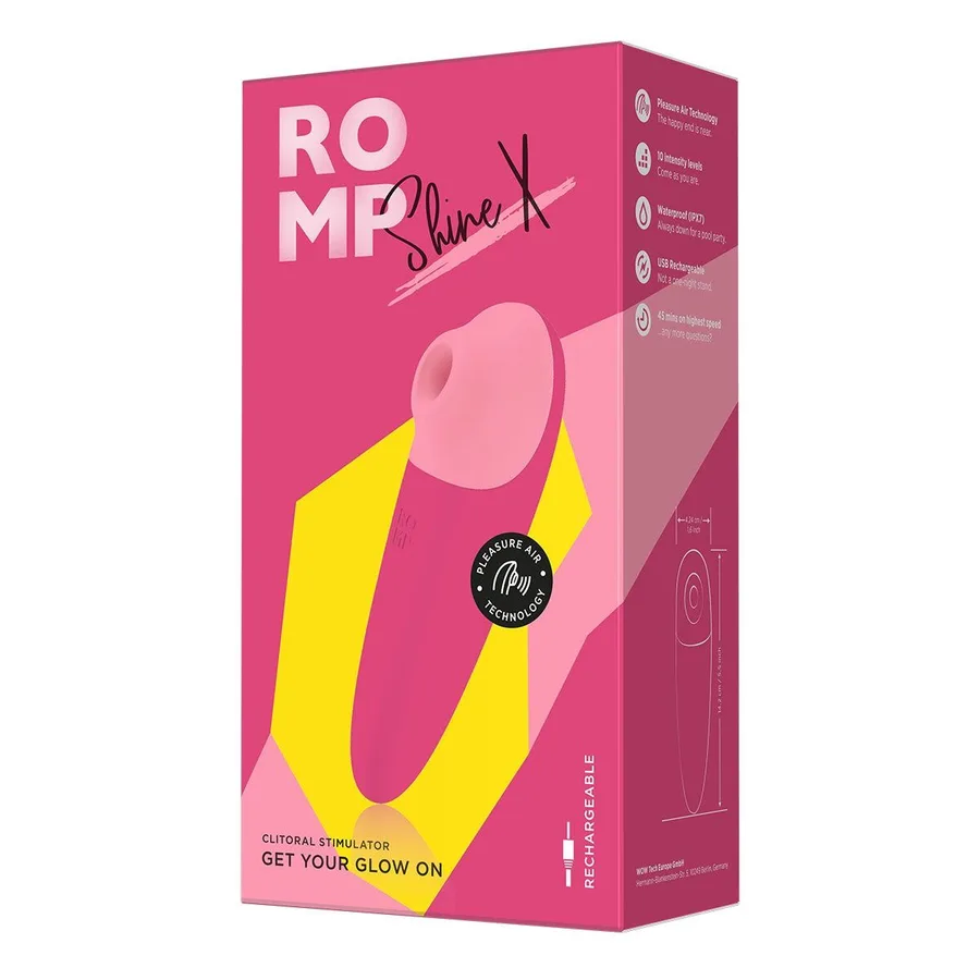 Вакуумный клиторальный стимулятор Romp Shine X, 10 уровней интенсивности