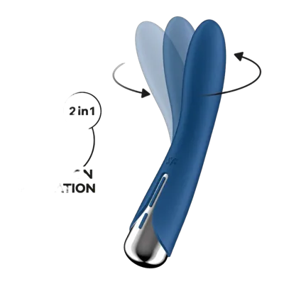 Вібратор точки G з обертанням Satisfyer Spinning Vibe 1 Blue, 2 мотори