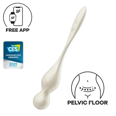 Вагинальные смарт-шарики с вибрацией Satisfyer Love Birds 1 Connect App White, 78 г