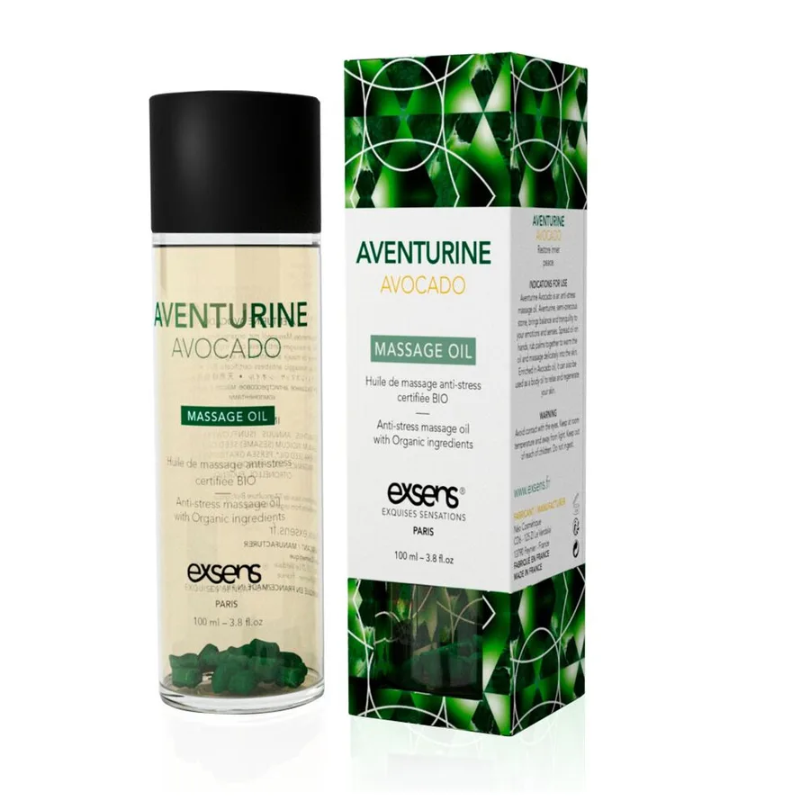 Розпродаж!!! Масажна олія EXSENS Aventurine Avocado (антистрес) 100мл (термін 12.2026)