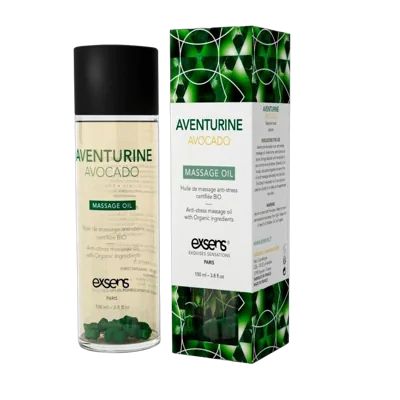 Розпродаж!!! Масажна олія EXSENS Aventurine Avocado (антистрес) 100мл (термін 12.2026)